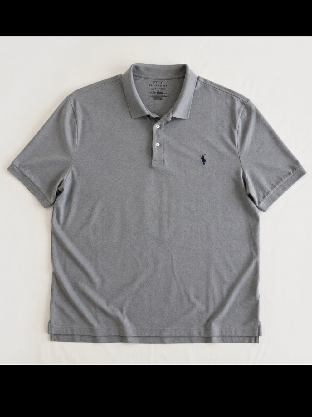 Polo Ralph Lauren Performance Polo Shirt Men XXL Gray Short Sleeve Classic Logo